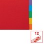 Esselte Divisori per Raccoglitori con 12 Tasti, Formato A4, Rosso/Multicolore, Cartoncino Robusto Riciclato, 100201