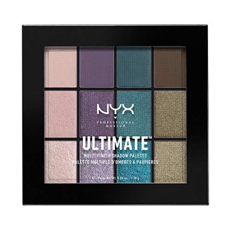 NYX Professional Makeup Palette Occhi Ultimate Multi-Finish, 12 Ombretti, Smoke Screen