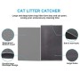 Pieviev Tappetino Lettiera Gatto, Taglia Grande 76x61cm Tappeto per Lettiera Gatto Doppio Strato Favo Adatto per Toilette per Ga