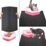 Pieviev Tappetino Lettiera Gatto, Taglia Grande 76x61cm Tappeto per Lettiera Gatto Doppio Strato Favo Adatto per Toilette per Ga