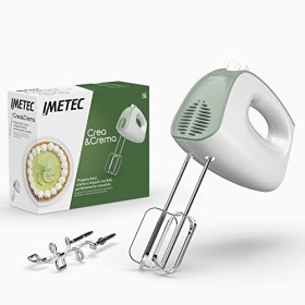 Imetec Crea&Crema Sbattitore Elettrico 500 W, Fruste Extralunghe per Impasti Dolci e Panna Montata, Ganci Acciaio Inox per Impas