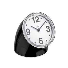Alessi 01 B Cronotime Orologio da Tavolo in ABS, Nero