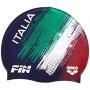 Arena Silicone cap Fin Italia, Cuffia Unisex Adulto, Navy White, Taglia Unica