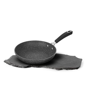 KASANOVA Padella New Petra Dark - Padella Antiaderente per Tutti i Piani Cottura - ø 24 cm