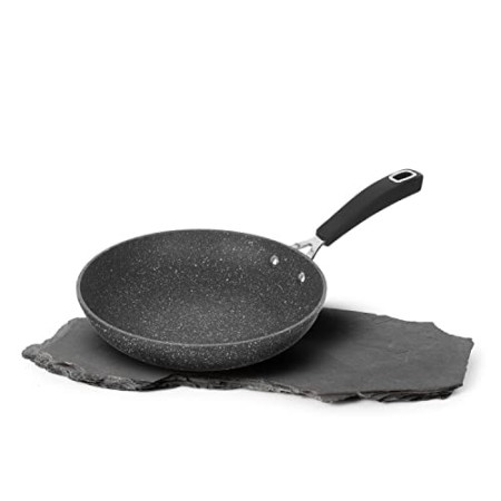 KASANOVA Padella New Petra Dark - Padella Antiaderente per Tutti i Piani Cottura - ø 26 cm