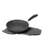 KASANOVA Padella New Petra Dark - Padella Antiaderente per Tutti i Piani Cottura - ø 28 cm