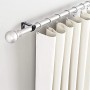 JEEZAO 4 Pezzi Supporto Asta per Tenda,Staffa Regolabile da Parete per Aste per Tende Diametro Entro 22mm con Vite (Nero)
