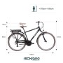 F.lli Schiano E- Ride, Bicicletta elettrica Men's, Nera, 28''