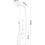 Colonna Doccia 007 Acciaio Inox 4 Funzioni Getto A Cascata 3 Bocchette Idro Lombari L20xP53xH150