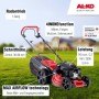 AL-KO - Tosaerba a scoppio semovente - 145cc Honda GCVx145, taglio 46cm.Taglio,Raccolta,Mulching,Scarico Laterale. Alzo Centrali