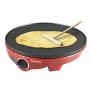 Beper Crepiera Elettrica, 1300 W, Plastica, Alluminio pressofuso, rinvestimento Antiaderente, Rosso/Nero