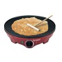 Beper Crepiera Elettrica, 1300 W, Plastica, Alluminio pressofuso, rinvestimento Antiaderente, Rosso/Nero
