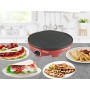 Beper Crepiera Elettrica, 1300 W, Plastica, Alluminio pressofuso, rinvestimento Antiaderente, Rosso/Nero