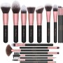 Pennelli Make Up EmaxDesign Set di 18 Pennelli per il Trucco Professionali fondotinta fard cipria creme liquido Spazzole Viso Om