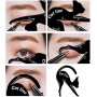 Eyeliner Cat - Set di 2 stencil per contorno ombretto, per occhi smokey e cateyes