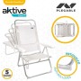 Aktive 53976 - Sedia Pieghevole Multiposizione Alluminio Beach 50x64x100 cm - Beige