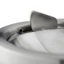 Relaxdays, Argento Posacenere Antivento, Coperchio Ribaltabile, per Interni e Esterni, Acciaio Inox, HxD: 5,5x11,5