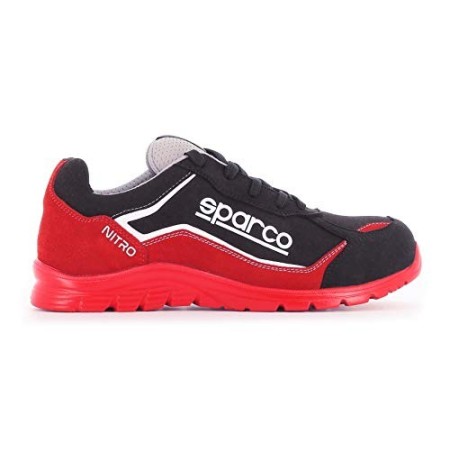 Sparco Scarpe Antinfortunistici Da Lavoro, Multicolore (Rosso / Nero), 45 EU, 1 Pezzo