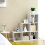 VASAGLE LBC63WT - Libreria, Scale, 6 Scomparti a cubo, mensola per Esposizione in Legno, scaffale Indipendente, 97,5 x 97,5 x 29