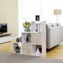 VASAGLE LBC63WT - Libreria, Scale, 6 Scomparti a cubo, mensola per Esposizione in Legno, scaffale Indipendente, 97,5 x 97,5 x 29