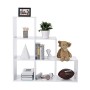 VASAGLE LBC63WT - Libreria, Scale, 6 Scomparti a cubo, mensola per Esposizione in Legno, scaffale Indipendente, 97,5 x 97,5 x 29