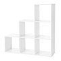 VASAGLE LBC63WT - Libreria, Scale, 6 Scomparti a cubo, mensola per Esposizione in Legno, scaffale Indipendente, 97,5 x 97,5 x 29