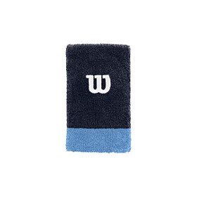 Wilson WRA733518 Polsino da Tennis, Lungo, in Spugna, Blu Chiaro/Blu Scuro/Arancione