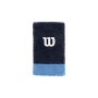 Wilson WRA733518 Polsino da Tennis, Lungo, in Spugna, Blu Chiaro/Blu Scuro/Arancione