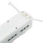 Electraline 62038 Multipresa con 9 Posti, 3 Polivalenti e 6 Bivalenti 10/16A, Bianco, 3 m