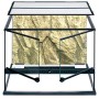 Exo Terra PT2610 Terrario in Vetro per Rettili 60X45Xh45 Cm con Parete Posteriore