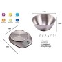 EXZACT Bilance da Cucina/Bilancia Elettronica ad Alta Precisione con Ampio Display in Acciaio Inossidabile con Ciotola per Mesco