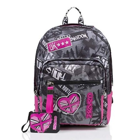 Zaino Extra Fit Seven, Keep Flag, Rosa, Scuola e Tempo Libero