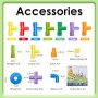 Onshine 72 Pezzi Giocattolo Puzzle Mattoncini per Costruzioni Educativi per Bambini 3 anni