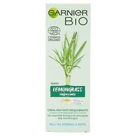 Garnier Bio Crema Viso Naturale Bio Lemongrass Rinfrescante, Crema Viso Naturale Idratante e Riequilibrante, Formula al Lemongra