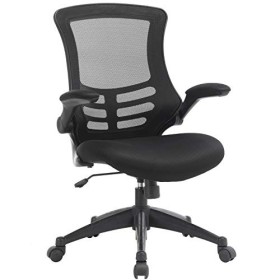 SONGMICS Poltrona Girevole Sedia Ergonomica da Ufficio Studio Regolabile a Rete, Nero OBN81B