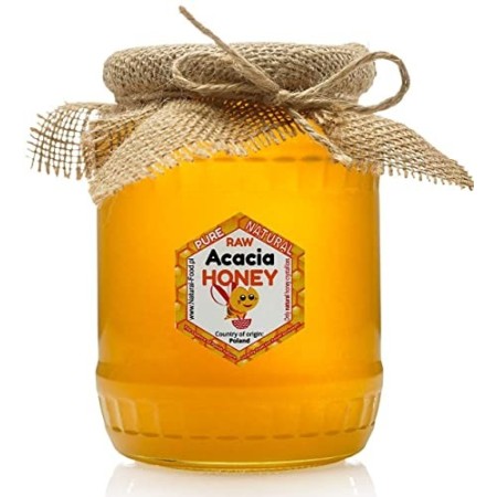 Miele di acacia da Polonia | 1,1 kg | Fresco | Non pastorizzato, naturale, crudo | Molto sano e gustoso | Barattolo di vetro | F