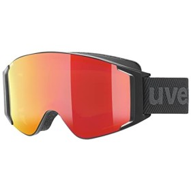 Uvex g.gl 3000 TO, maschera da sci Unisex adulto, black mat/red-lasergold lite, one size