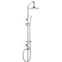 Colonna Doccia Attrezzata 025 Ottone Cromato Soffione Tondo Doccetta