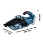 Bosch Professional 06019C6200 Aspiratore a Batteria GAS 18V-1 System, Batterie e Caricabatteria non Inclusi, Tubo di Aspirazione