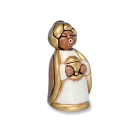 THUN® - Re Magio Melchiorre con Oro - Versione Rossa - Statuine Presepe Classico - Ceramica - I Classici