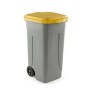 SSS Bidone Raccolta differenziata lt 100 Coperchio Spazzatura, Grigio/Giallo, Unica