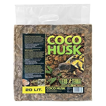 Exoterra Coco Husk Substrato per Rettili e Anfibi Confezione da 20 Litri