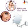 Beurer BS 89 Specchio Cosmetico Illuminato da Parete con Ingrandimento 5x