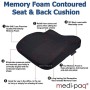 Medipaq Cuscino Memory Foam Sagomato 2 in 1 – Cuscini per Sedie, Sedili e Schienale e per Miglioramento della Postura – Idea