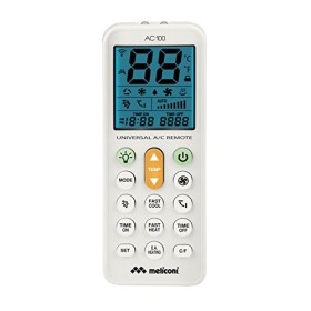 Meliconi AC 100 Telecomando Universale per Condizionatori/Climatizzatori Compatibile con la Maggior Parte dei Marchi, con Scherm