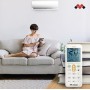 Meliconi AC 100 Telecomando Universale per Condizionatori/Climatizzatori Compatibile con la Maggior Parte dei Marchi, con Scherm