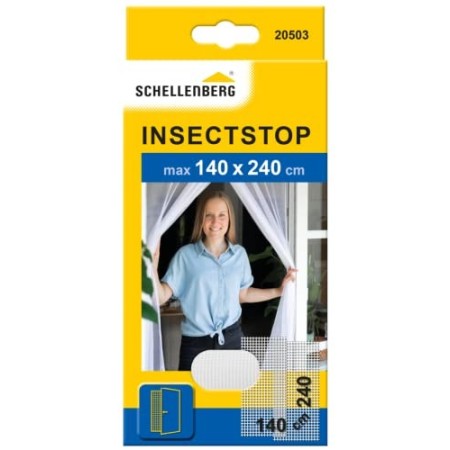Schellenberg 20503 Zanzariera per Porte, Bianco, 140 X 240 cm