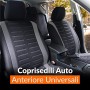 Upgrade4cars Coprisedili Auto Anteriore Universali Nero Grigio Set Copri-Sedile Universale per Guidatore e Passeggero con Airbag