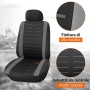 Upgrade4cars Coprisedili Auto Anteriore Universali Nero Grigio Set Copri-Sedile Universale per Guidatore e Passeggero con Airbag