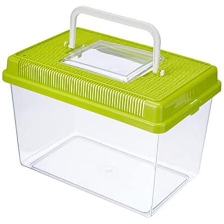 Ferplast Contenitore per Pesci Geo Medium Vasca 2,5 L per Piccoli Animali Acquario Terrario Insetti Tartarughe, Robusta, Griglie